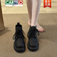 Cartelo Big Yellow Boots Boots épaisses Sole Martin pour femmes 2025 Printemps et automne Nouvelle petite hauteur enracinant en dentelle rétro de style britannique Boots courts jaunes 36