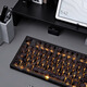 腹灵mk870pro黑莓侧刻机械键盘蓝牙有线无线客制化电脑游戏静音办公 【单模】黑曜石Pro+等高线 凯华BOX茶轴V2【手感较重】 87键