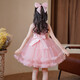 Girls Dress Summer Dress 2025 New Baby Girl Children's Fashionable Princess Dress Summer Little Girl Dress Thin 2207 Pink-Free Pearl Headband 110 Recommendation 28-33Jin Jin is equal to 0.5 kg