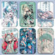Hatsune Miku Anime Student Sliding Cover Card Campus Card Bus Card Diner Card Identity Card Protection Case Access Control Hatsune Miku CB13886 Card Cover + Black Short Braided Keychain