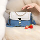 Gege pocket small bag women's bag new fashionable shoulder bag girls crossbody bag 520 gift for girlfriend Mother's Day gift bag blue spelling white cover