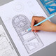 DILE Multifunktions-Rotary Drawing Lurer Lineal Mathematical Geometric Zeichnung Kreis-Protertraktor-Dreieck-Herrscher Parallel Lineal Student Creative Drawing Tools Schreibwaren [Grundschule] 2694 Multifunktions-Rotary-Lineal (Junior High School Version) 2695 Pure Blue