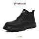 
Minglang MELLEN men's boots Martin boots winter versatile retro workwear couple's snow boots heightened outdoor mid-to-high top hiking shoes black 42