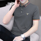 
Yuankouzhu Flour Cotton Paul embroidered Polo shirt for men slim short-sleeved T-shirt for summer lapel top breathable half-sleeved T-shirt S5012 model carbon gray M suitable for 95-115Jin [Jin equals 0.5 kg]