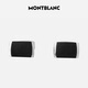 Montblanc MONTBLANC black with silver stainless steel rectangular cufflinks 111320 gifts for Chinese Valentine's Day gifts