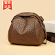 Yookdd new 2024 new large capacity single-shoulder mother shell woven crossbody bag fashionable middle-aged women's bag black single size