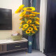 
Jiu Qiangu simulated sunflower large bouquet ornaments living room floor decoration sunflower 3 heads high 120cm simulated flowers 1389