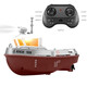 Mini remote control tugboat can be launched into the water, wireless electric high-speed speedboat, ship, children's water simulation toy boat model, small remote control tugboat, adjustable speed + with lights + anti-static configuration
