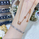 DL 1998 Fat Donglai same style 18K gold small waist pendant 18K rose gold necklace AU750 color gold clavicle chain Chinese Valentine's Day gift 18K rose gold small waist necklace