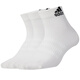 Adidas men and women socks 2024 new sports running triple pair black and white sports medium and high tube socks DZ9435 DZ9435/triple pair medium tube thin model M[39-42 codes] counter fake one compensation ten
