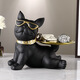 Oak Manor Nordic entrance keys and dog storage tray ornaments for living room light luxury entrance door shoe cabinet decorations wine rack fighting dog brown 698+ glasses 600033