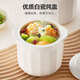 SUPOR electric stew pot, electric stew cup, water-proof stew, household bird's nest, baby food, porridge, bb soup, small ceramic stew pot, porridge artifact, electric soup pot, stew pot, white porcelain 1L, water-proof stew, double stew cup, upper steam and lower stew