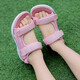 Children's shoes 8025 beach shoes solid color girls fashionable sandals soft sole wear-resistant new summer versatile pink color 8023 green size 36 shoes inner length 230cm