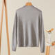 Jinju 100% Cashmere Bottoming Sweater Solid Color Fashionable Warm Half Turtle Collar Women's Cashmere Sweater Medium Gray L