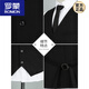 罗蒙（ROMON）男士西装马甲商务职业背心新郎伴郎结婚礼坎肩兄弟团马夹灰色 灰色 五扣口袋B款 XL 140-155斤左右