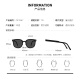 Jiabery folding sunglasses for women with sun protection polarized sunglasses for UV rays, big face makes them look slim and high-end driving outdoors