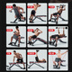 ADKING dumbbell bench bench press men's sit-ups assist home fitness chair multi-functional sports equipment professional chair upgraded 9-in-1/fixed cushion load-bearing 1000