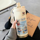 Crayon Shin-Shirt Water Cup Crayon Shin-Shirt Thermoshos Stroh große Kapazität Student Doppeldecke Mund Männer und Frauen tragen Wasser CKY679 SHIN-SHIRT + mit Lanyard 316 Edelstahl