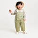 Mini Bala boys and girls trousers Year of the Dragon new pure cotton loose overalls children's trousers earthy gray green 40942 100