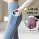 Double Pocket Large Size Shark Pants Plus Velvet Leggings for Women Autumn and Winter Outerwear 2025 New Warm Yoga Pants Belly Control Pants Star Black - Double Pocket Spring and Autumn Style No Velvet M 80-100Jin Jin is equal to 0.5kg