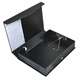 KEDEI 12056PVC Surface en cuir Boîte de fichiers de 2 pouces avec clips / Data File Storage Boîte / Valeur vérifiée Bleu 24.3 * 6.6 * 32.8
