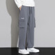 Pantalones de trabajo de pájaros carpinteros para hombres en primavera y verano Nuevos pantalones casuales de trabajo recto para hombres con pantalones largos simples y versátiles de moda de moda 9930 gris 2xl