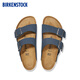 BIRKENSTOCK Birkenstein imported new products for men and women, comfortable outside cork Arizona double button slippers, dark blue narrow version 1022713 39