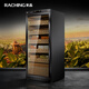 Meijing MON1800A WIFI smart solid wood horizontal line constant temperature cigar cabinet with temperature control and humidity control cigar humidifier for home use Starry Sky Black (Spanish cedar wood shelf) 230L