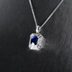 Haikai Necklace Women's Royal Sapphire Necklace Luxury Jewelry Valentine's Day Birthday Gift for Wife Royal Sapphire Necklace (2.08 carats/selected flawless/unburned)