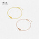 Zhou Taisheng's 18K gold interlocking double-ring women's bracelet is a birthday gift for his girlfriend, about 0.73g
