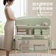 
ULOP Diaper Table Baby Care Table Multi-function Newborn Diaper Change Bath Bathroom Foldable Deluxe Green Diaper Table [small water basin + toy stand + free