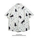 Leeryetom Hong Kong Style Ins kurzärmeliges Blumenhemd für Männer und Frauen Sommer japanisches Freizeit-Strandhemd Trendy Loose Hawaiian Jacket 5155 Weiß M 80-100jin [Jin entspricht 0,5 kg]