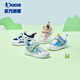 Jordan QIAODAN children's shoes for boys and girls sports shoes for 2024 spring baby soft sole functional shoes toddler shoes quiet blue/Jordan white size 22