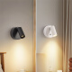 Lámpara de lectura de la lámpara de pared de la pared Clcey Carga simple sin instalación Sin cableado Lámpara de LED magnética giratoria Pequeña Flight 35 3527-Black 9 cm-Monocromo Luz blanca 3W-Full Light