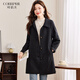 Kebeier Windbreaker Chaqueta a mitad de longitud y otoño NUEVO estilo Temperamento Femenino Marca de moda de alta gama Top 3xl