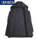 凯撒（KAISER）银蓝水貂内胆派克服男貂皮大衣连帽尼克服整貂皮草风衣干部外套冬 黑色银蓝（袖子加水貂） 175/XL 适合体重130-145斤