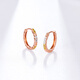 Saturday Fu 18K gold earrings for women three-color gold earrings KI091470 pair birthday gift