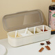 Dining General Seasoning Box Seasoning Jar with Spoon Kitchen Household Seasoning Storage Box Seasoning Utensils Salt Storage Box Simple Four-Gate Seasoning Box (Cream White)
