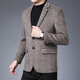 Hengyuanxiang high-end wool suit men's spring and autumn new middle-aged men's suit jacket autumn and winter wool thickened daddy single 3818 brown regular M 170