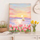 Zhebu diy digital oil painting 2023 new landscape Chinese style handmade oil color filling and coloring advanced acrylic painting hand-painted Z437 Happy Department Store 40*50CM stretched inner frame + black outer frame (free color