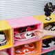 GOTO macaron multi-color AJ shoe box transparent side-opening storage box anti-oxidation internet celebrity collection shoe wall dust-proof shoe cabinet 6 macaron color combinations (1 per color) 36*28*22