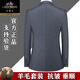 Classic car high-end brand wool suit suit men's full formal casual professional suit groom wedding groomsmen large size black clothes + pants 180/52 size (XL)