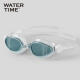 WATERTIME swimming goggles anti-fog large frame men and women adult high-definition waterproof swimming goggles swimming cap set swimming equipment transparent black (please leave a message for myopia, the default is flat light)