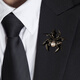IDEAGEMER925 silver spider shell bead brooch men's fashion trend niche original design handsome suit pin lapel pin spider shell bead brooch