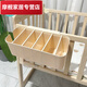 Cuna de almacenamiento colgante colgante Cesta colgante Bolsa de pañales Cabeza de la cama colgante Caja de almacenamiento de partición de la cama [5 piezas de particiones Ajustable] White