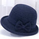 MANQIMEIYA Women's New Hat Women's Autumn and Winter Top Hat Woolen Basin Hat Middle-aged Older Hat Mom Hat Fashionable Fisherman's Hat Small Grid Woolen-Gray High Quality [55-58 Adjustable]