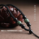 Beautifully made hand-woven jadeite obsidian necklace rope gold pendant rope peace buckle jade pendant lanyard jade pendant rope 3mm aventurine black rope - adjustable 1 piece