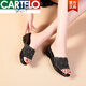Cartelo Neues Produktkeil dicke Sandalen für Frauen im Sommer tragen Strass Verweigerung Mode Mode mittleren Frauen großer Mutters Sandalen Weiche einzige HF9757 Gold 35