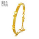 
Zhou Shengsheng Gold Bracelet Bracelet Foot Gold Butterfly Bracelet Wedding Gift 15812K Priced 06 circles 16.95 grams