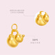 Henglijia Small Gourd Gold Pendant Women's Pendant Pure Gold 999 Clavicle Necklace for Girlfriend New Year Gift Gourd Pendant About 0.3g Free S925 Silver Chain